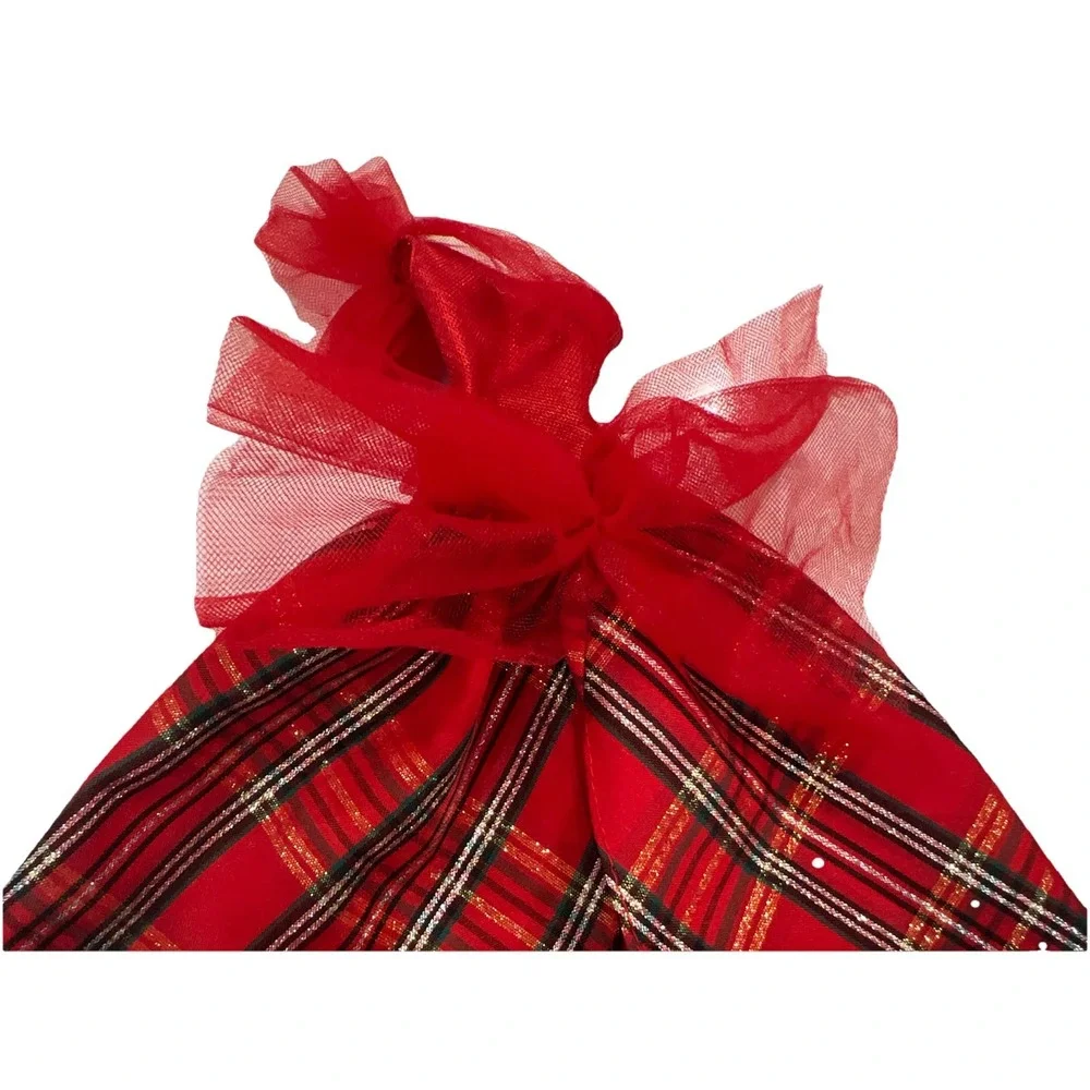 Barbie Signature 2024 Holiday Doll Dress Red Plaid Bow Fits Model Muse JBF65 D